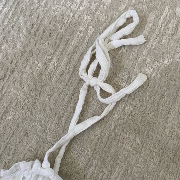 Aerie White/Cream Mini Corset Dress Size XXL/2x with Ruffles and Tie Straps - Picture 7 of 15